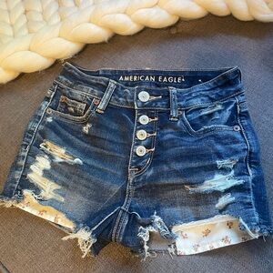 High Rise Shortie American Eagle shorts - dark wash